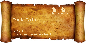 Must Maja névjegykártya
